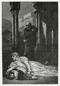 Dona Sol Dies on Hernani’s Corpse by Francois Nicolas Chifflart