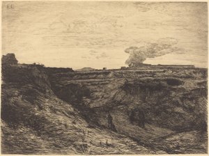Quarry near Montmartre by Francois Nicolas Chifflart