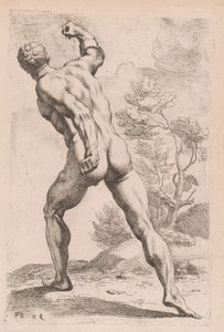 The Borghese Gladiator, back view (plate 29) by Francois Perrier