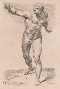 The Borghese Gladiator, front view (plate 26) by Francois Perrier