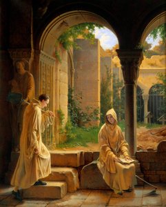 Monks in a Cloister by Francois Richard Fleury