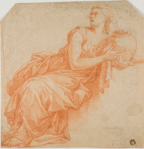 Draped Woman Holding Urn by Francois Verdier