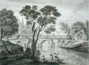 Design for a Ruinous Bridge for the Garden at Syon House, published 1778 by Francois Vivarez