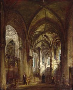 Interior of the Church of St. Pierre, Caen, 1861 by Francois d