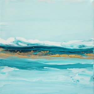 Aqua Gold Waves