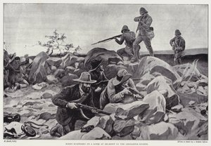 Boers Surprised on a Kopje at Belmont by the Grenadier Guards by Frank (after) Dadd