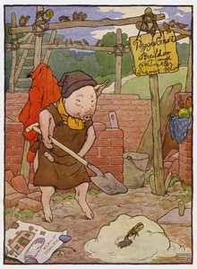 Illustration for The Three Little Pigs by Frank Adams