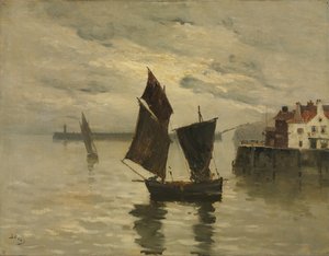 Harbor Scene, undated