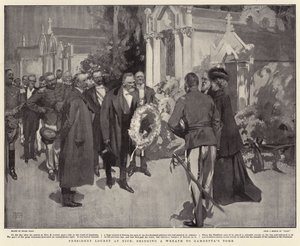 President Loubet at Nice, bringing a Wreath to Gambetta