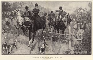 The Opening of the Hunting Season, in Full Cry