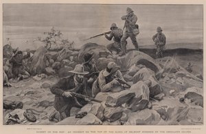 Caught on the Hop, an Incident on the Top of the Kopje at Belmont stormed by the Grenadier Guards by Frank Dadd