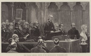Dean Stanley Memorial Meeting in the Chapter House, Westminster Abbey by Frank Dadd