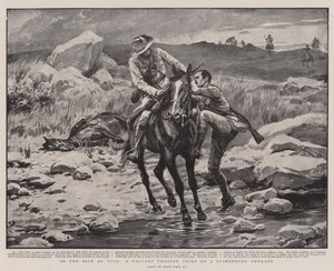 In the Nick of Time, a Gallant Trooper Picks Up Dismounted Comrade
