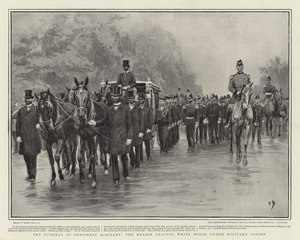 The Funeral of President McKinley, the Hearse Leaving White House under Military Escort by Frank Dadd