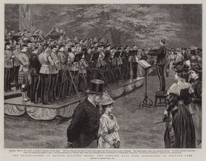 The Headquarters of British Military Music, the Kneller Hall Band Performing at Whitton Park