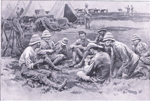 Tired Soldiers Enjoying a Rest, from After Pretoria: The Guerilla War