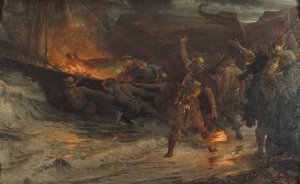 The Funeral of a Viking by Frank Dicksee