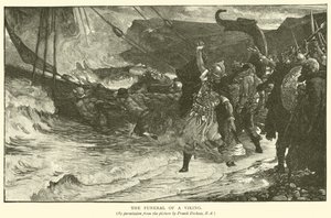 The funeral of a Viking by Frank Dicksee
