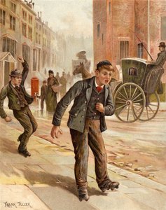 A Doubtful Turn, Boy Rollerskating