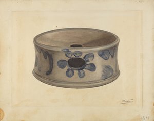 Grey Stoneware Cuspidor by Frank Fumagalli