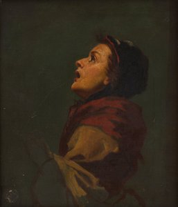 Study of a Woman Looking Skyward