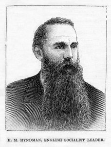 H.M. Hyndman, founder of first British Socialist political party, illustration from 