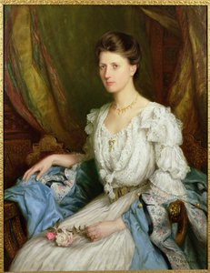 Portrait of an Edwardian Lady, Rosalie Sinclair by Frank Moss Bennett