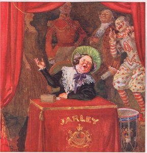 Mrs Jarley sat in the pay place, chinking silver moneys from noon to night