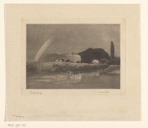 Haymaking on the Thames near Wargrave by Frank Short (signed by artist)