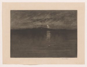 Night Landscape with a Lake by Frank Short (signed by artist)