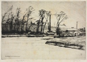 A Wintry Blast on the Stourbridge Canal by Frank Short
