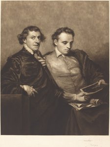 Portrait of Two Gentlemen by Frank Short, after Sir Joshua Reynolds