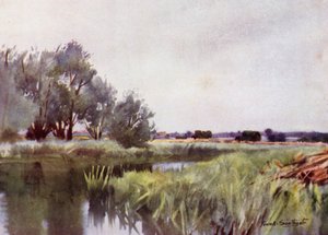 Norfolk Broads: Marsh Hay - Carting on the Yare by Frank Southgate