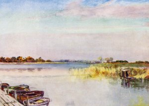Norfolk Broads: Ormesby Broad, Autumn by Frank Southgate