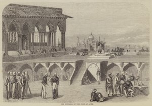 The Interior of the Fort at Agra by Frank Vizetelly