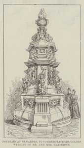 Fountain at Hawarden, to Commemorate the Golden Wedding of Mr and Mrs Gladstone