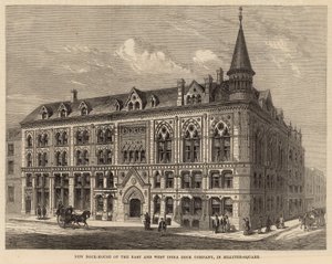 New Dock House of the East and West India Dock Company in Billiter Square by Frank Watkins
