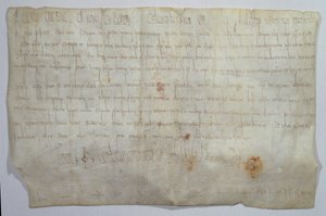 Document Signed by Emperor Charlemagne with His Monogram by Frankish School