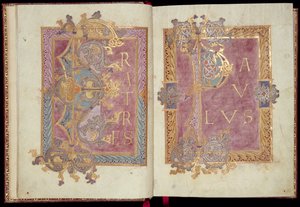 Initial pages framed with Acanthus leaves, from the Reichenau Epistolary, late 10th century