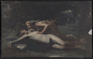 Pyramus and Thisbe, ca. 1875 by François Alfred Delobbe