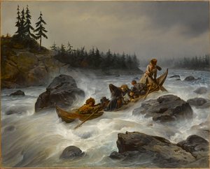 The Duke of Orleans on the Muonio River in Lapland, August 1795 by François August Biard