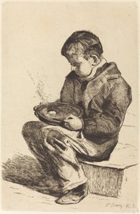 Boy Eating Soup