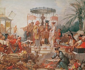 A Chinese Marriage, study for a tapestry cartoon by François Boucher