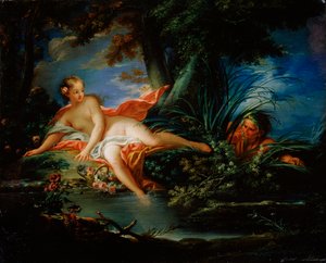 A Frightened Bather, 1736 by François Boucher