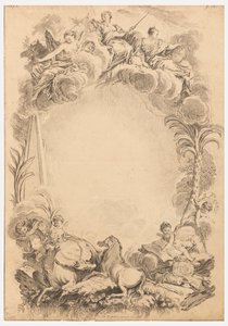 Design for an Escutcheon in Honor of William Earl Cowper (ca. 1665-1723) by François Boucher