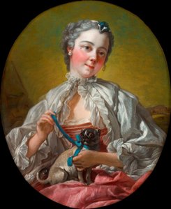 Young Woman with Pug
