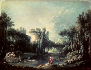 Landscape with a Pond by François Boucher