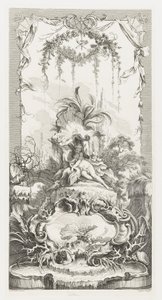 Leda in Nouveaux Morceaux pour des paravents (New Concepts for Screens) by François Boucher