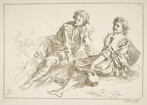 Sheet of Sketches by François Boucher