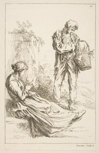 Sheet of Sketches, 1753 by François Boucher